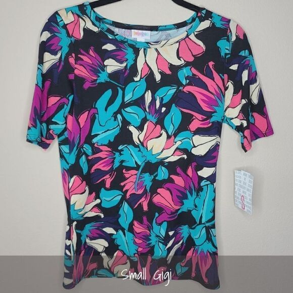 Lularoe Gigi Top Small Floral NEW - Picture 1 of 2